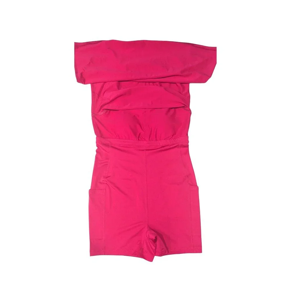 Ideology Activewear Pink Tank Dress w/ Built-In Shorts Size S NWOT - Picture 4 of 7